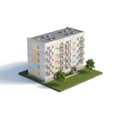 An apartment building—illustration